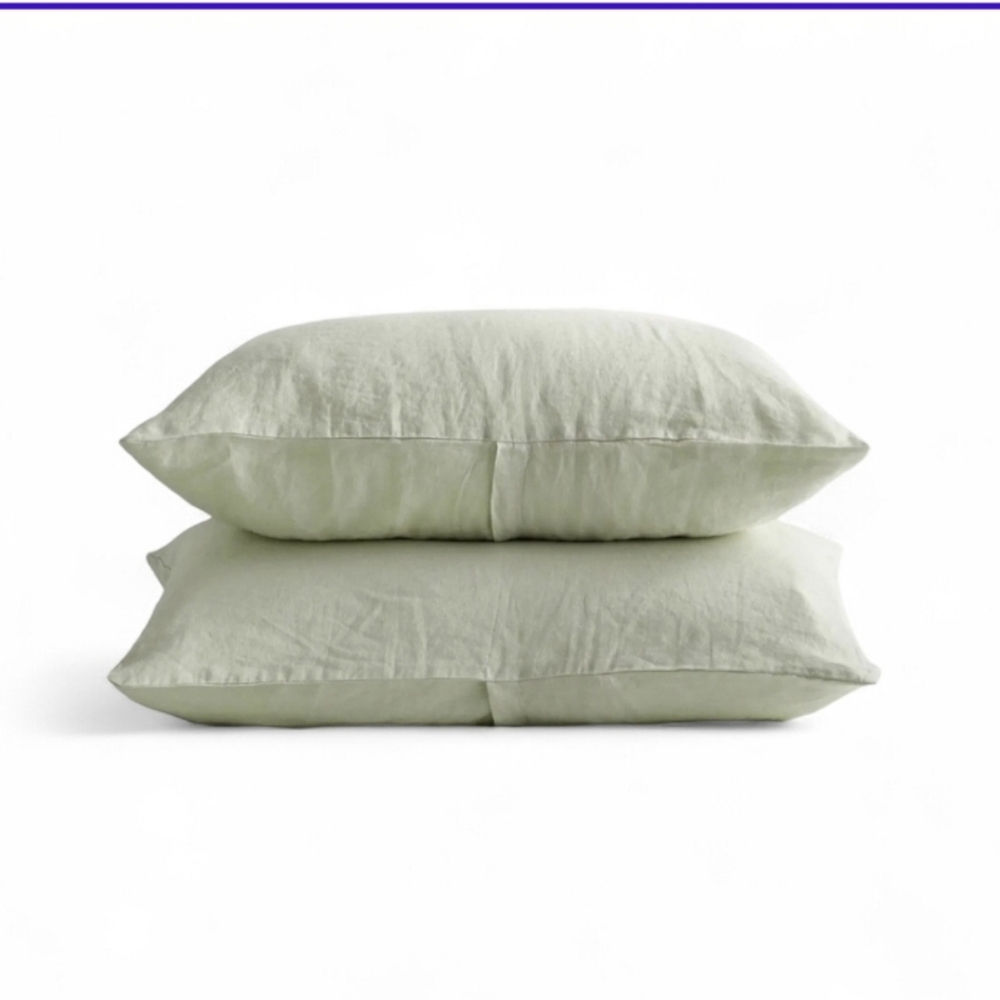 NWOT! Quince Linen Sage Standard Shams! Set Of 2 (Z16)